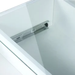Stolik kawowy 90 x 35 x 60 cm Frisk, z przeszklonym blatem, biały