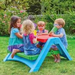Stolik piknikowy z ławką Palplay, 180 x 85 x 100 cm, trzykolorowy