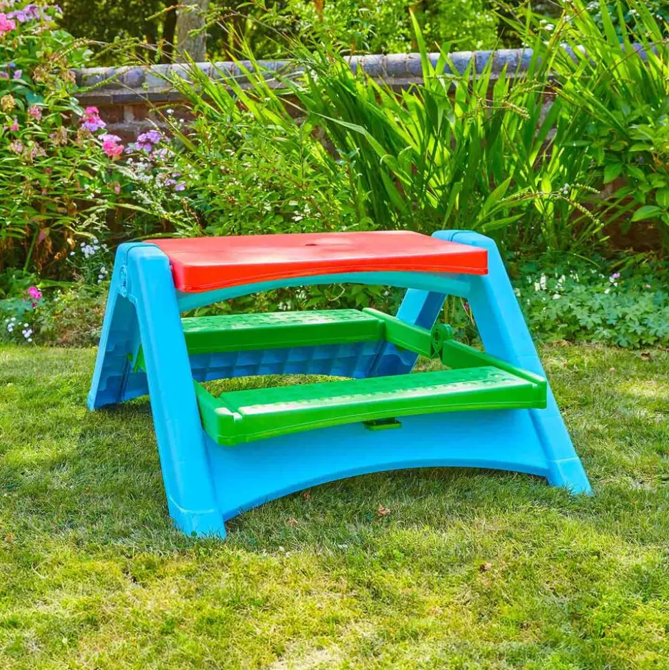 Stolik piknikowy z ławką Palplay, 180 x 85 x 100 cm, trzykolorowy
