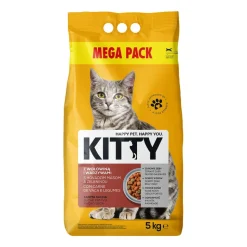 Sucha karma dla kotów Kitty, wołowina i warzywa, 5 kg