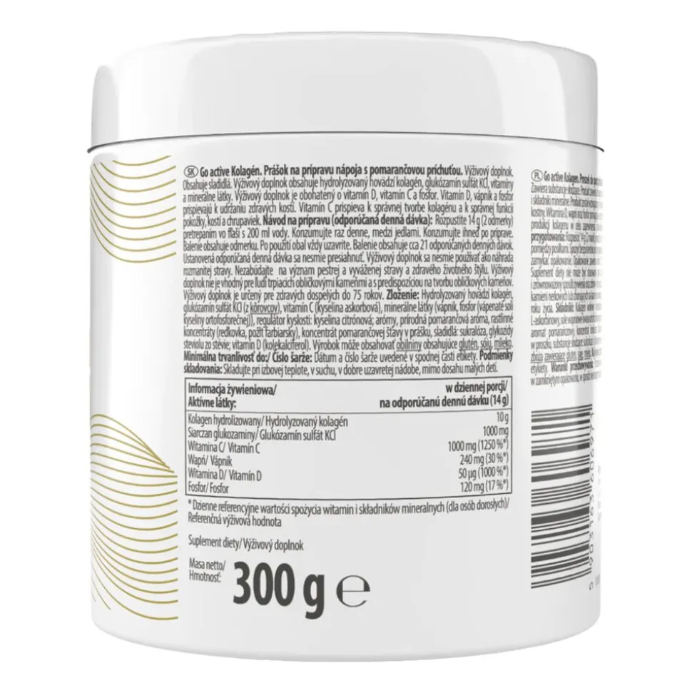 Suplement diety Go Active Kolagen, smak pomarańczowy, 300 g
