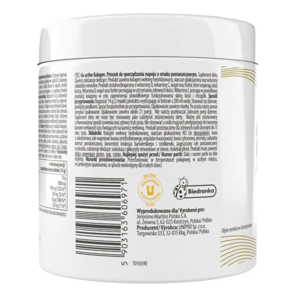 Suplement diety Go Active Kolagen, smak pomarańczowy, 300 g