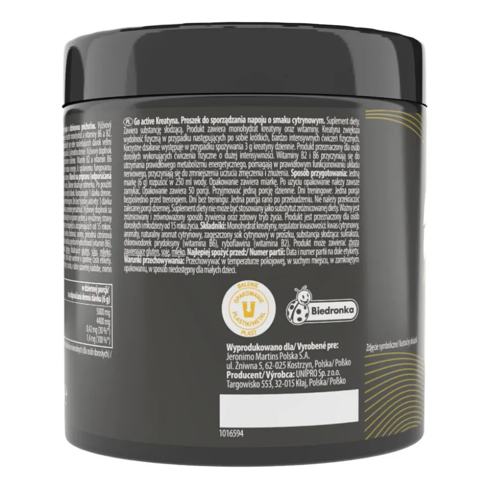 Suplement diety Go Active Kreatyna, smak cytrynowy, 300 g