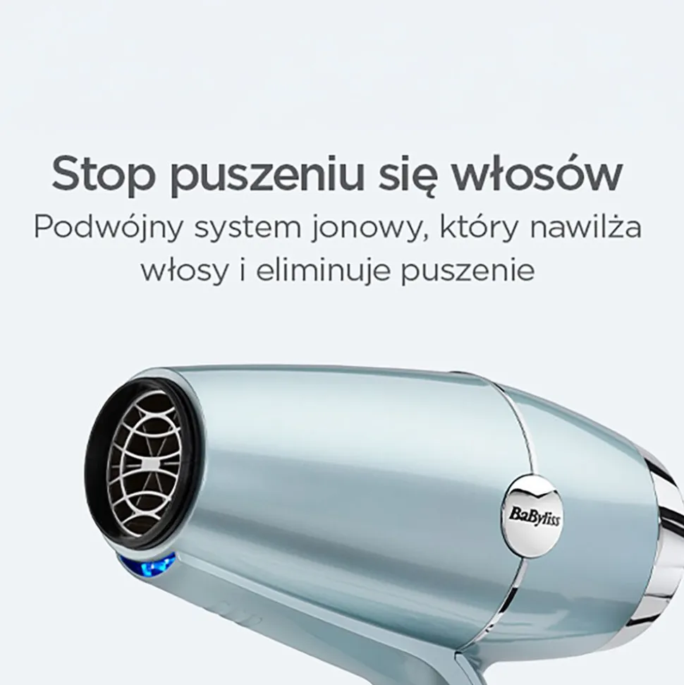 Suszarka BaByliss Hydro Fusion 2100 D773DE, 2100 W, niebieska
