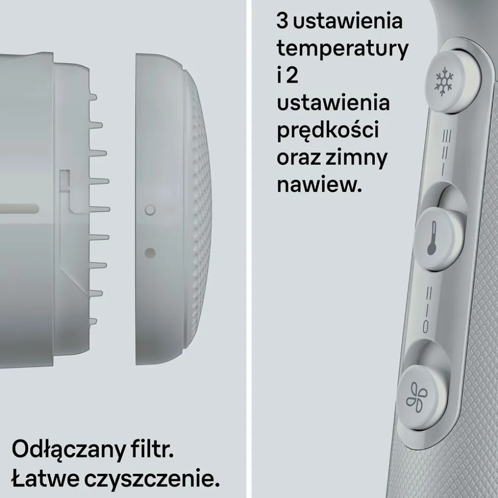Suszarka Braun HD211E, 2100 W, szara