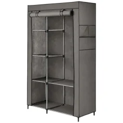 Szafa tekstylna Smukee Home, 105 x 45 x 170 cm, składana, szara