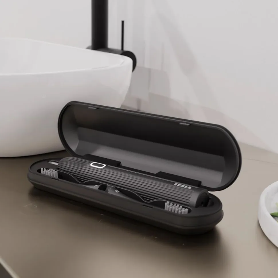 Szczoteczka soniczna Tesla Smart TS200 Bluetooth, czarna, 3 końcówki