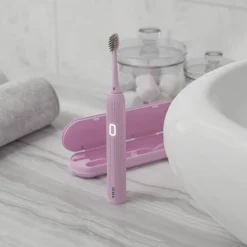 Szczoteczka soniczna Tesla Smart TS200 Bluetooth, różowa, 3 końcówki