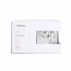 Szklanki Homla Luno, 4 sztuki, 280 ml, transparentne
