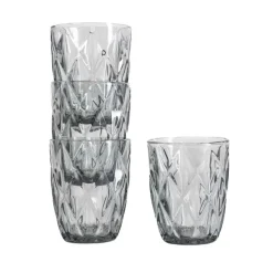 Szklanki Homla Luno, 4 sztuki, 280 ml, grafitowe