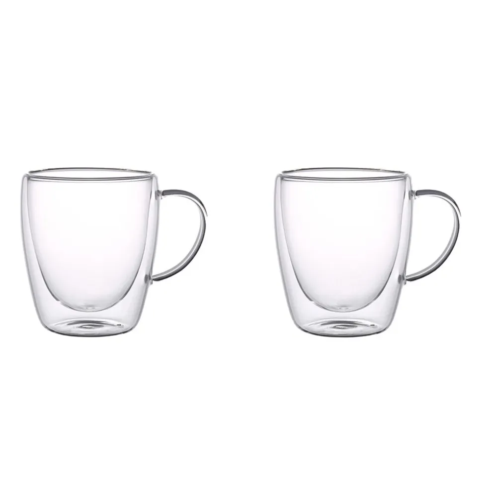 Szklanki termiczne MG Home Renza, 2 sztuki, 300 ml, z przezroczystym uchem