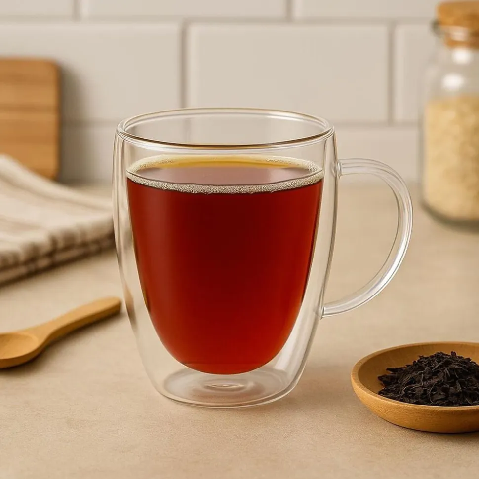 Szklanki termiczne MG Home Renza, 2 sztuki, 300 ml, z przezroczystym uchem