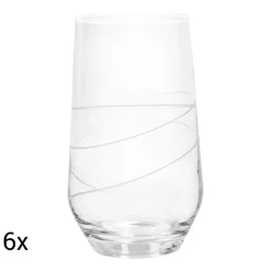 Szklanki wysokie Zwieger Spiral, 6 sztuk, 400 ml, transparentne