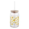 Szklanki ze słomką Florina Citrini, 6 sztuk, 450 ml, żółte