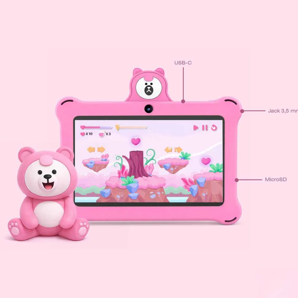 Tablet dla dzieci Tracer K7 Touch Pro, 7'', IPS, różowy