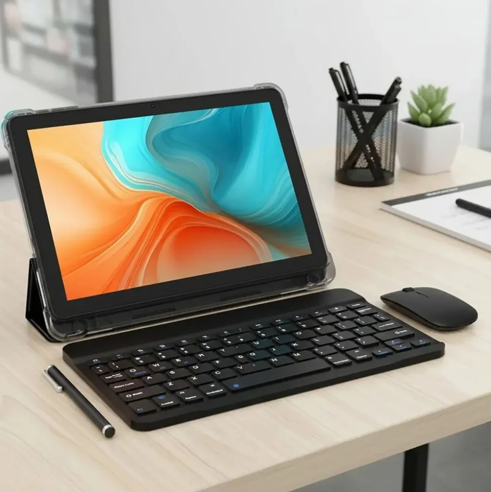Tablet Extralink CP31 Pro, 10'', 128GB, z etui, klawiaturą, myszą i rysikiem, czarny
