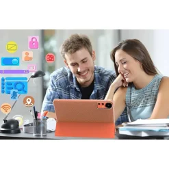 Tablet Extralink CP31 Pro, 10'', 128GB, z etui, klawiaturą, myszą i rysikiem, pomarańczowy