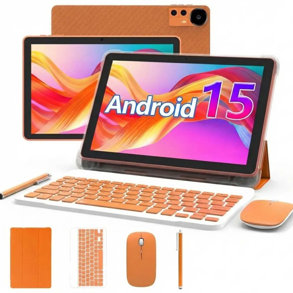 Tablet Extralink CP31 Pro, 10'', 128GB, z etui, klawiaturą, myszą i rysikiem, pomarańczowy