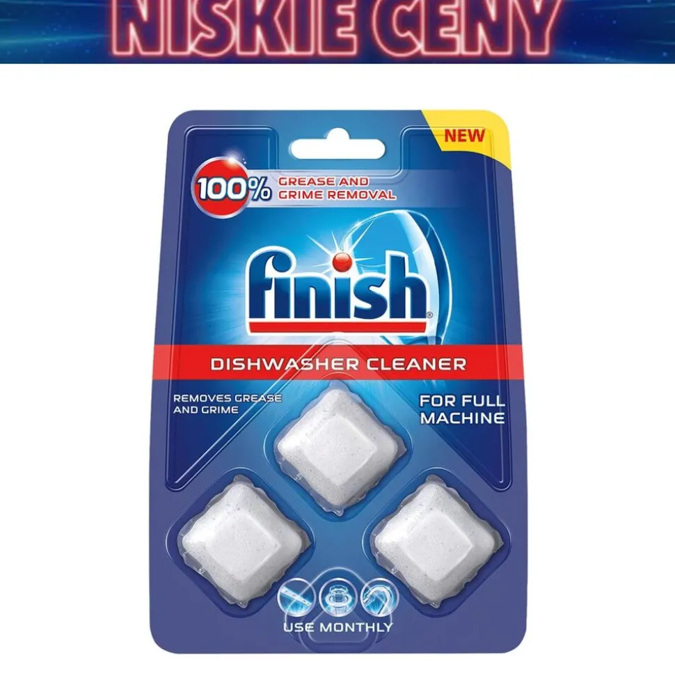 Tabletki do czyszczenia zmywarki Finish, 3 szt.