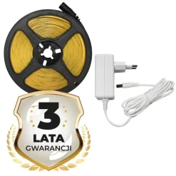 Taśma LED COB 320/m 4000K IP20 Eko-Light, 5 m, z zasilaczem