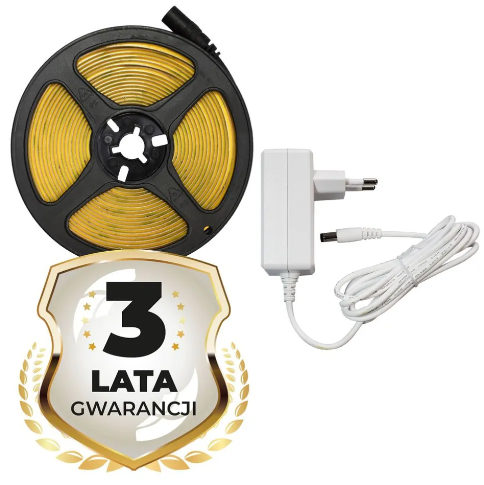 Taśma LED COB 320/m RGB IP20 Eko-Light, 5 m, z zasilaczem