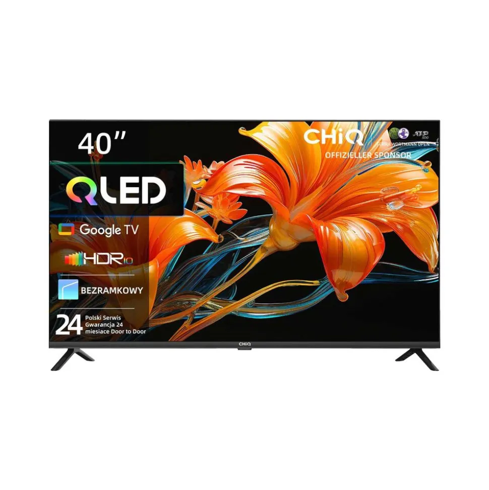 Telewizor 40” CHiQ L40QG7L, bezramkowy, FHD, Google TV