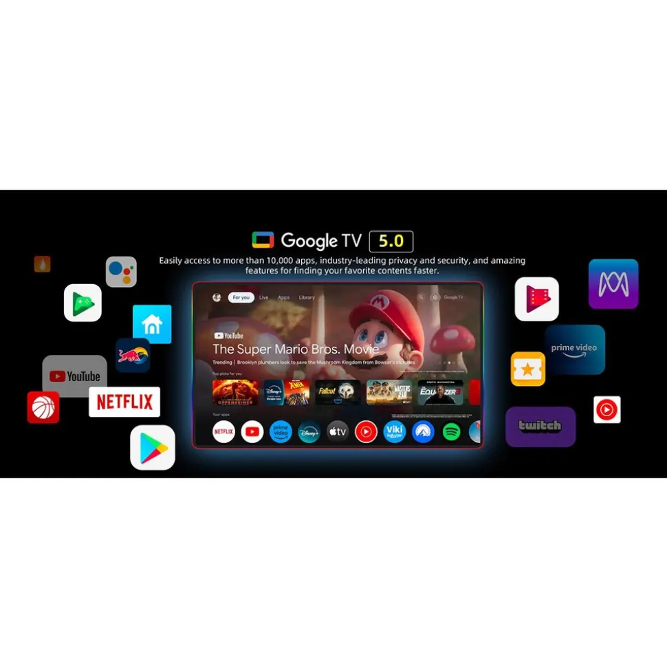 Telewizor 65'' CHiQ M65QN9V MiniLED, Google TV, 4K UHD, szary