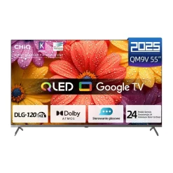 Telewizor 55” CHiQ U55QM9, bezramkowy, 4K Ultra HD, Google TV