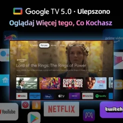Telewizor 55” CHiQ U55QM9, bezramkowy, 4K Ultra HD, Google TV
