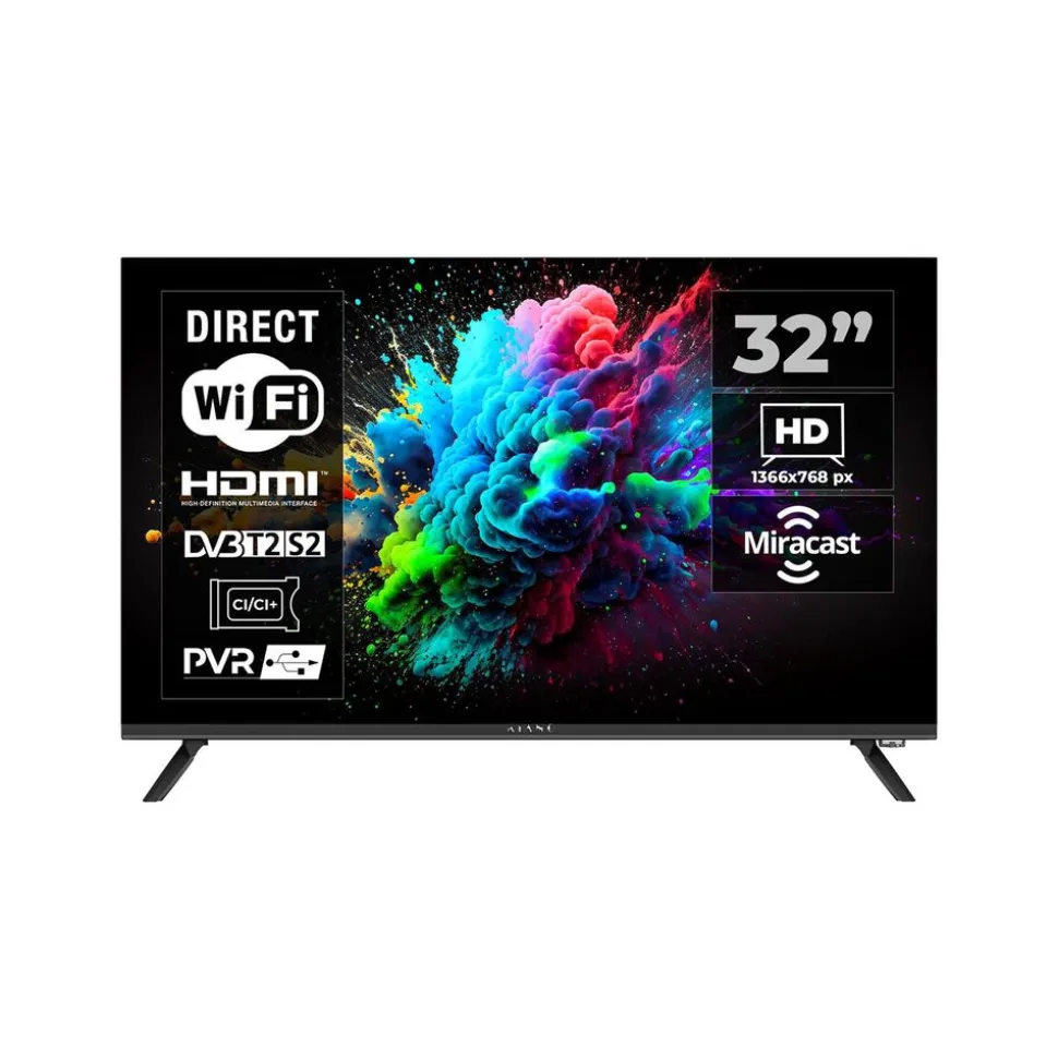 Telewizor 32" Kiano Elegance, bezramkowy, HD Ready, Smart TV, DVB-T2