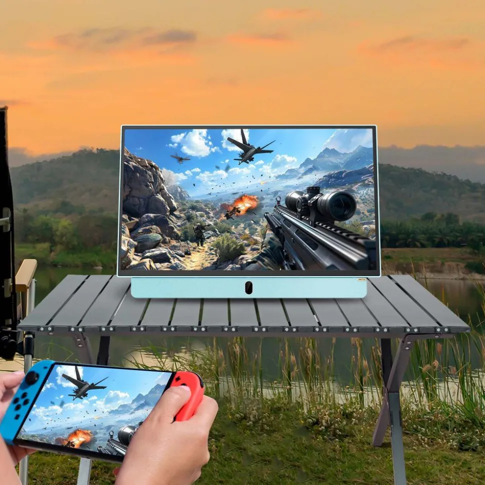 Telewizor przenośny 24” METZ 24MPE7000, FHD, Google TV, niebieski