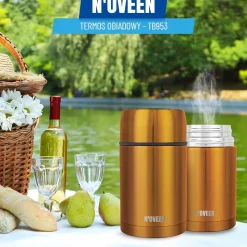 Termos obiadowy Noveen TB953 Copper, 800 ml, złoty