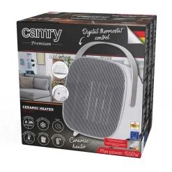 Termowentylator ceramiczny Camry CR 7732, z wyświetlaczem LED i timerem