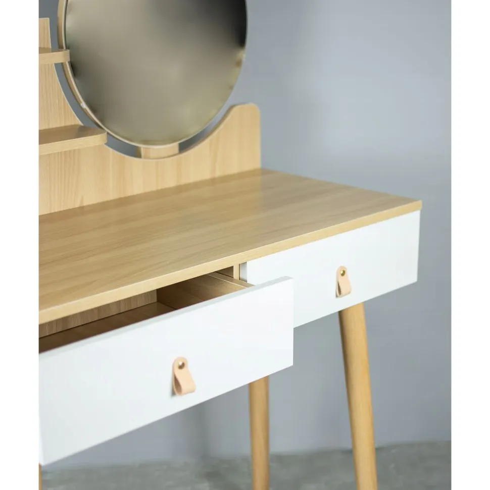Toaletka kosmetyczna z lustrem Jumi Scandi, 120 x 40 x 80 cm
