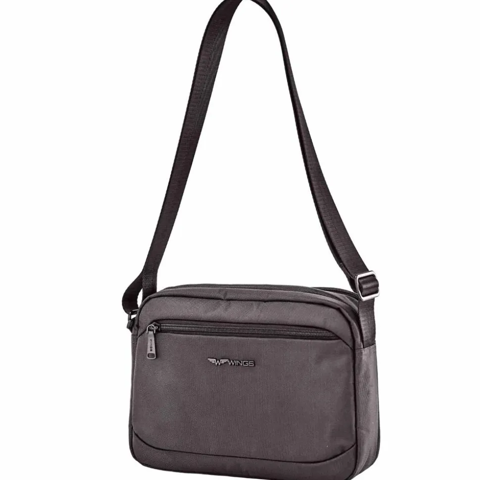 Torba męska crossbody Wings Brant BRT01, 28 x 9 x 21 cm, 5 l, czarna