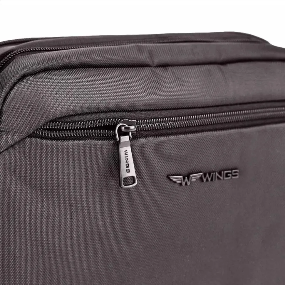 Torba męska crossbody Wings Brant BRT01, 28 x 9 x 21 cm, 5 l, czarna