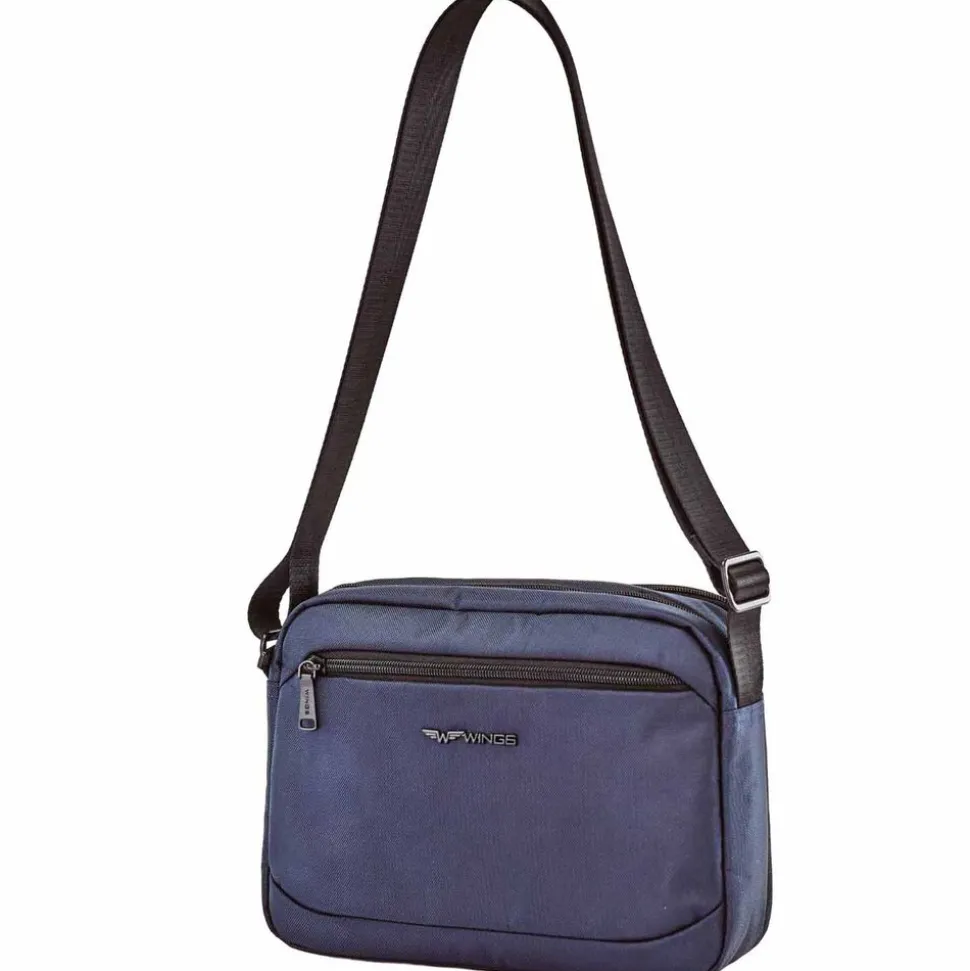 Torba męska crossbody Wings Brant BRT01, 28 x 9 x 21 cm, 5 l, granatowa