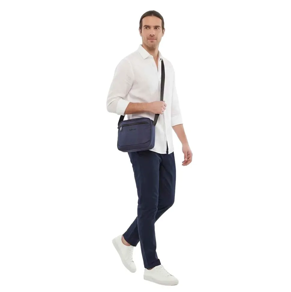 Torba męska crossbody Wings Brant BRT01, 28 x 9 x 21 cm, 5 l, granatowa