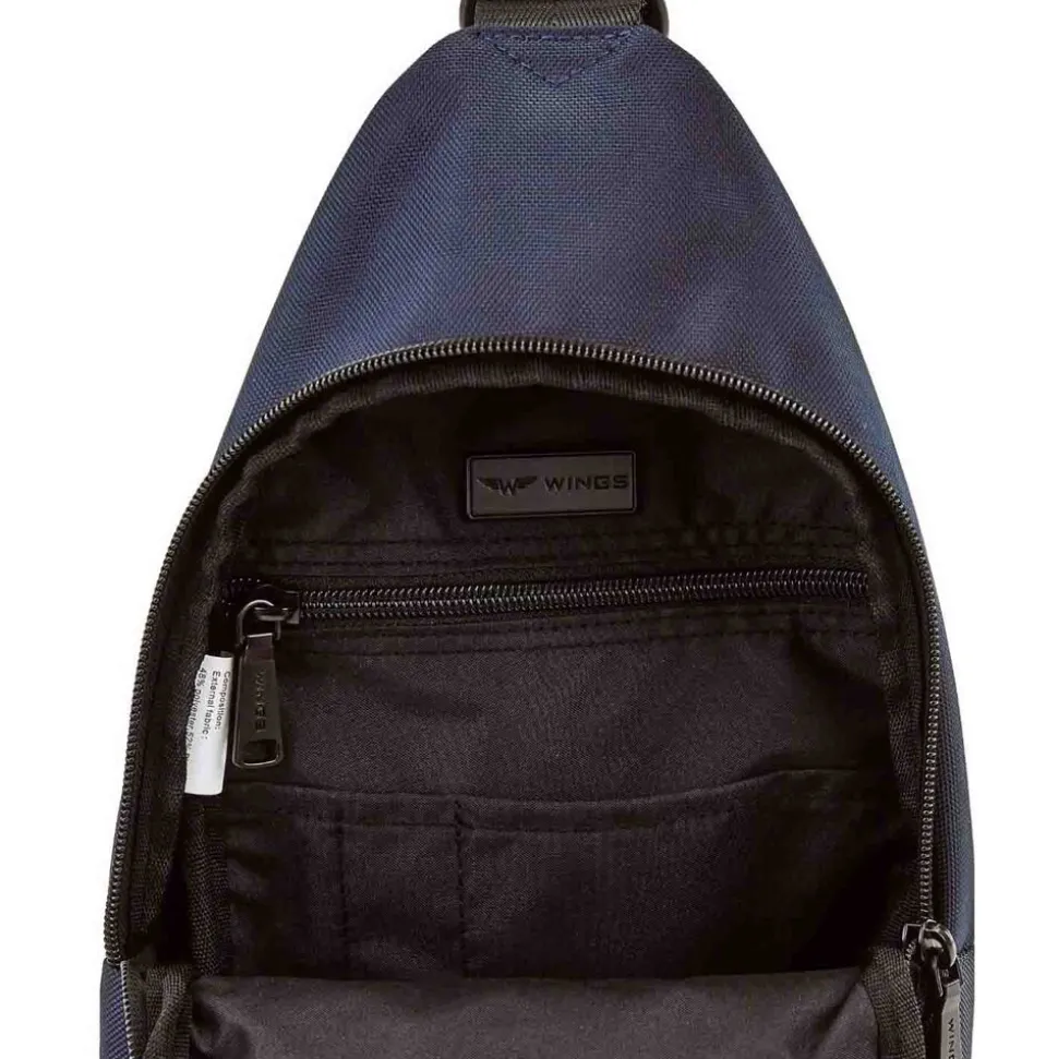 Torba męska crossbody Wings Brant BRT03, 17 x 6 x 35 cm, 3 l, granatowa
