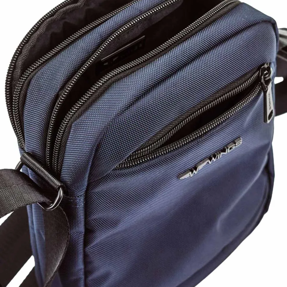 Torba męska crossbody Wings Brant BRT02, 21 x 8 x 26 cm, 4 l, granatowa