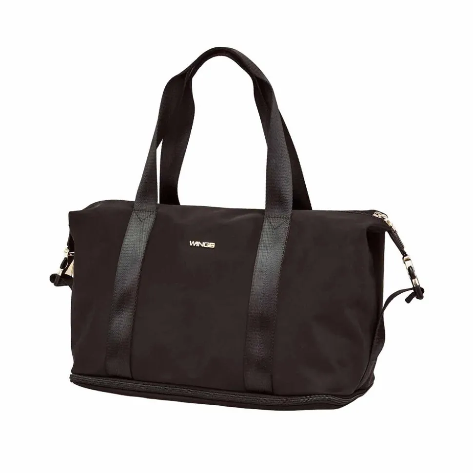 Torba z poszerzanym dnem Wings Rosella, 15/25 l, czarna