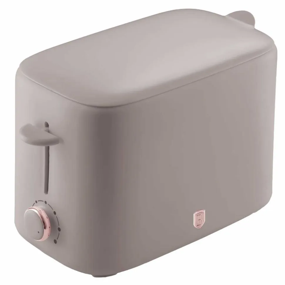 Toster BerlingerHaus H/9701, 750 W, z pokrywą przeciwkurzową, taupe
