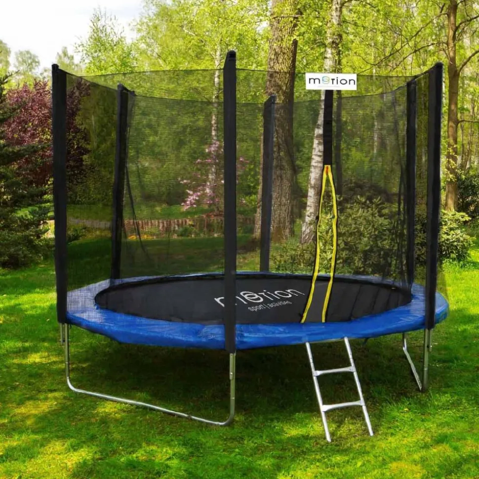 Trampolina Jumi Motion 8FT, 244 cm, z siatką zewnętrzną, niebieska