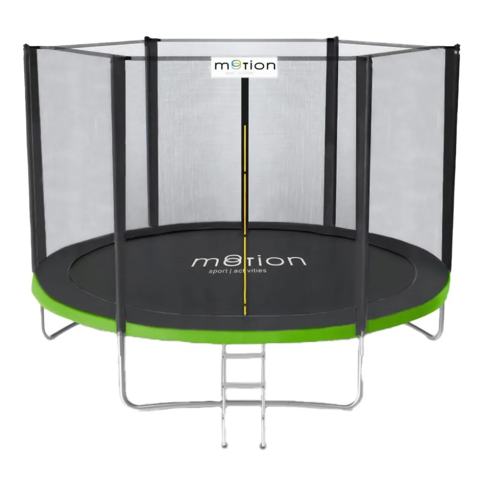 Trampolina Jumi Motion 8FT, 244 cm, z siatką zewnętrzną, zielona