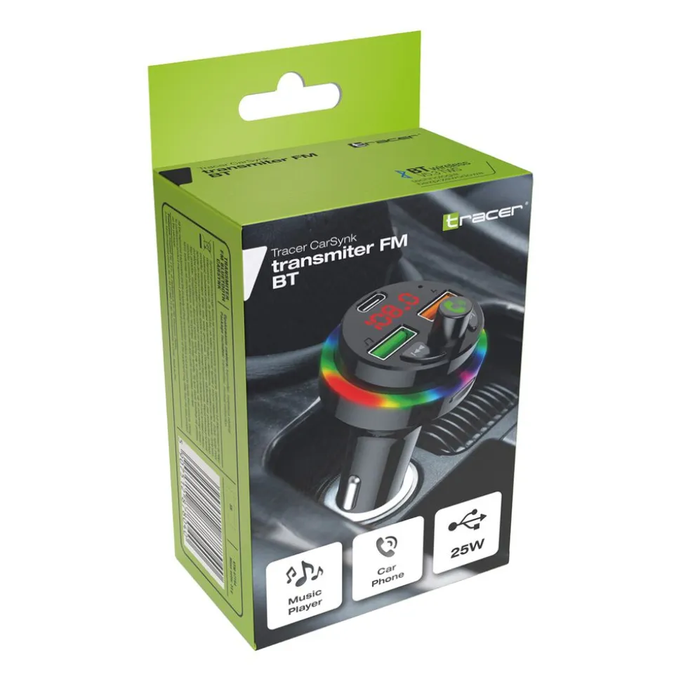 Transmiter FM Tracer CarSynk, Bluetooth 5.3