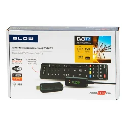 Tuner DVB-T2 BLOW 7000FHD mini, z pilotem