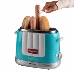 Urządzenie do hot dogów Ariete Party Time, 650 W, metalowe szczypce, niebieskie