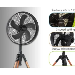 Wentylator na statywie Camry CR 7329, 40cm / 16”, loft