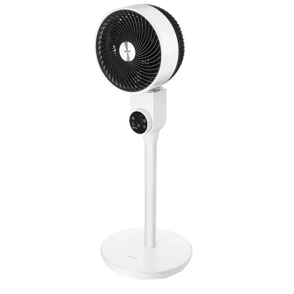 Wentylator podłogowy z pilotem, 50 W, biały