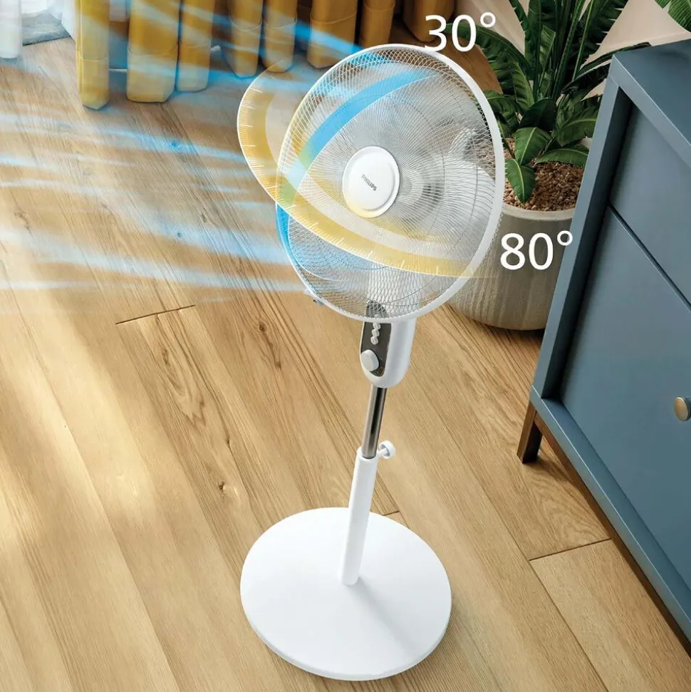 Wentylator stojący Philips 1000 CX1220/00, 3 tryby prędkości, biały
